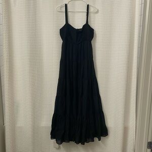 NEW WITH TAG Abercrombie Black Babydoll Maxi Dress, size L